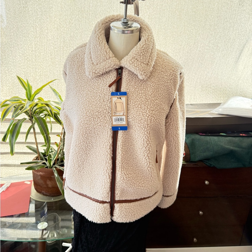 BearPaw Women's Cream Teddy Jacket